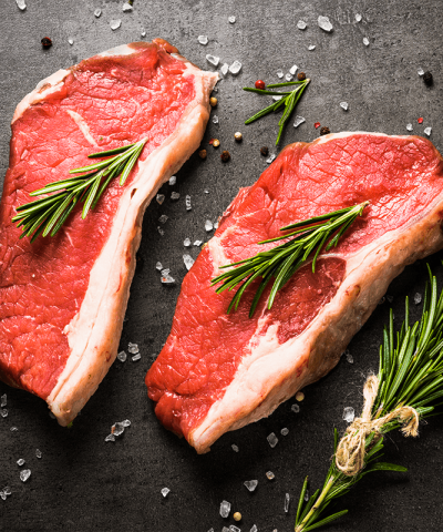 N.Z. Grass-fed Striploin Steak&emsp;<br />Chilled (Pack of 2 Steaks, 150g per steak)
