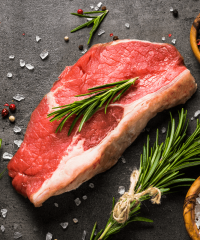N.Z. Grass-fed Striploin Steak&emsp;<br />Chilled (250g per piece)