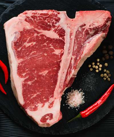 N.Z. Grass-fed T-bone Steak&emsp;<br />Frozen (350g per piece)