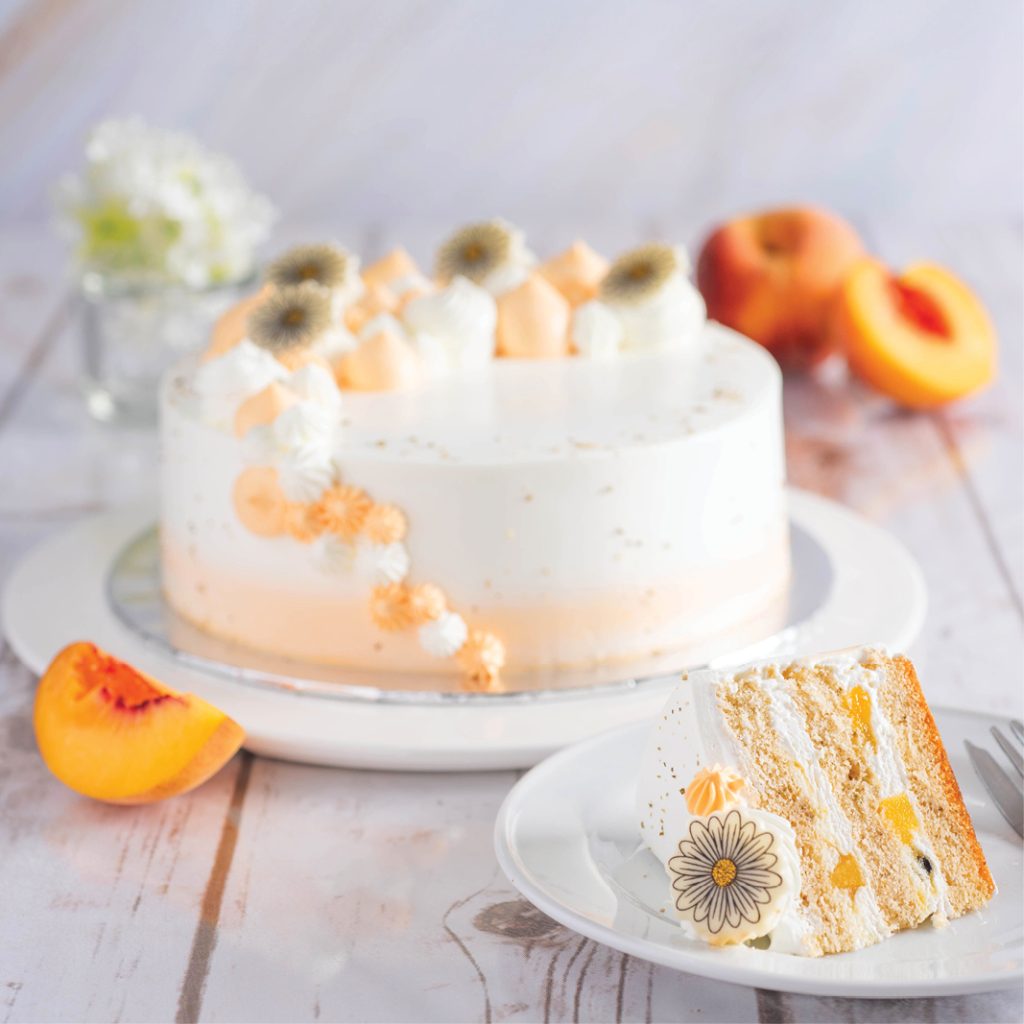 Chamomile Peach Cake